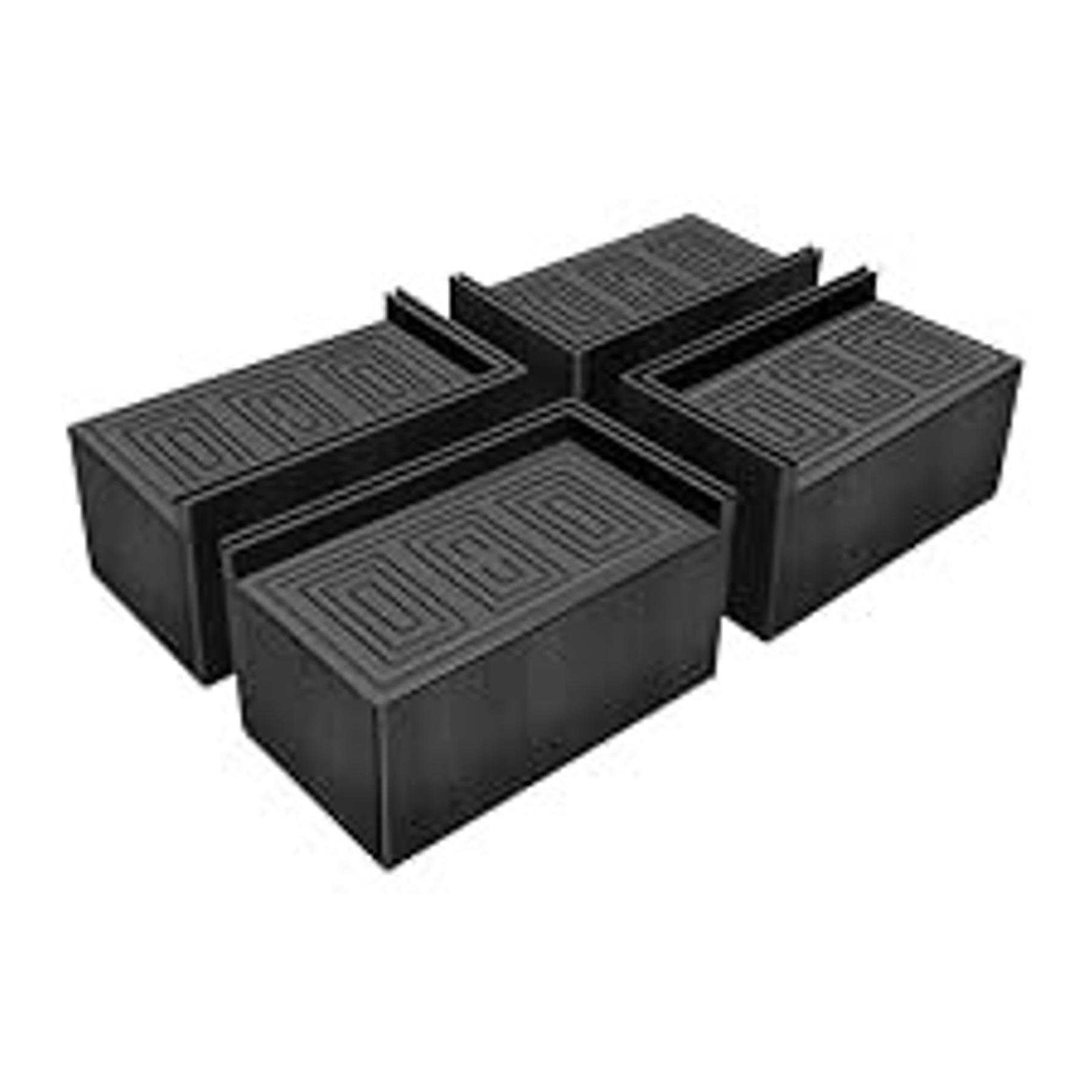 Bed Risers and Furniture Risers, Heavy Duty Adjustable Lifting Blocks for Couches, Desks, and Chairs, Elevates 1.5 or 3 Inches, Holds up to 4000 lbs (Black) Bed Risers and Furniture Risers, Heavy Duty Adjustable Lifting Blocks for Couches, Desks, and Chairs, Elevates 1.5 or 3 Inches, Holds up to 4000 lbs (Black)