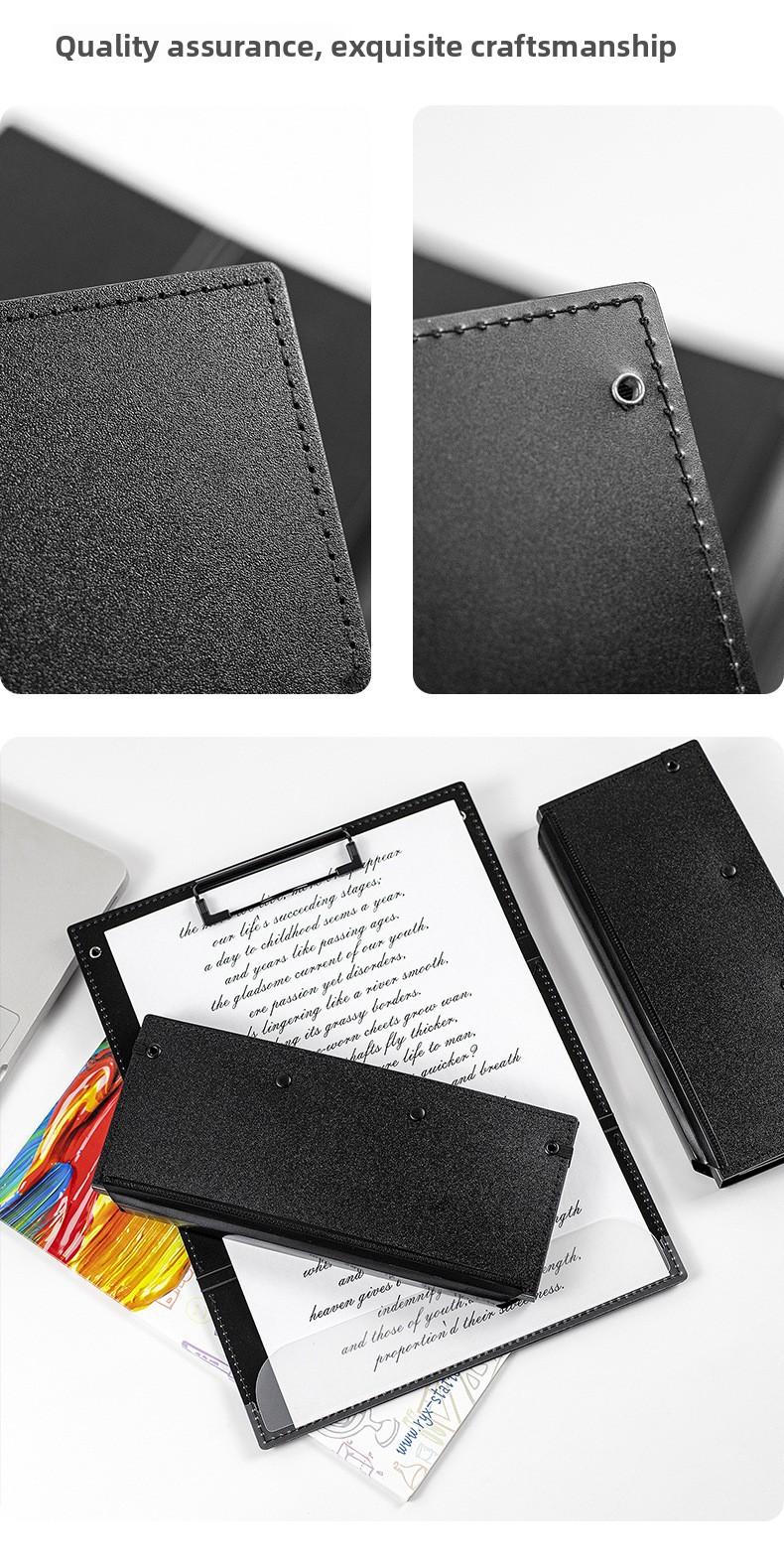 Tri-Fold PP Plastic Nursing Clipboard, Letter-Size 3-Panel Foldable Medical Folder Board, Portable Pocket Writing Pad Document Holder (In Stock)