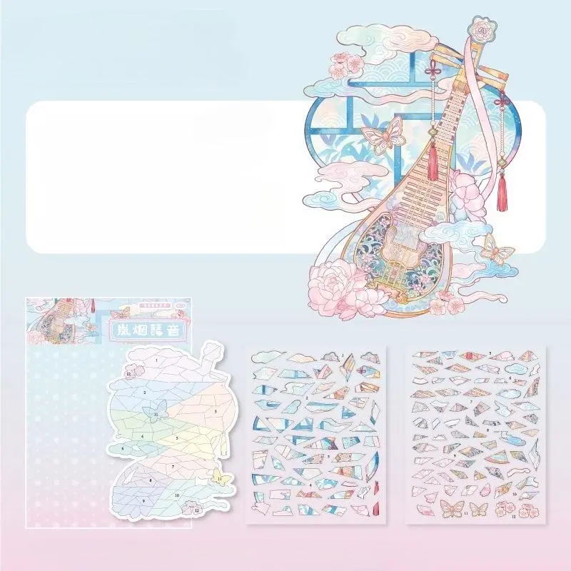 Oriental Aesthetic 3D Stickers Elegant Collection Diorama Sticker for Journaling Chinese Artistic Decals Stress Relief Decal