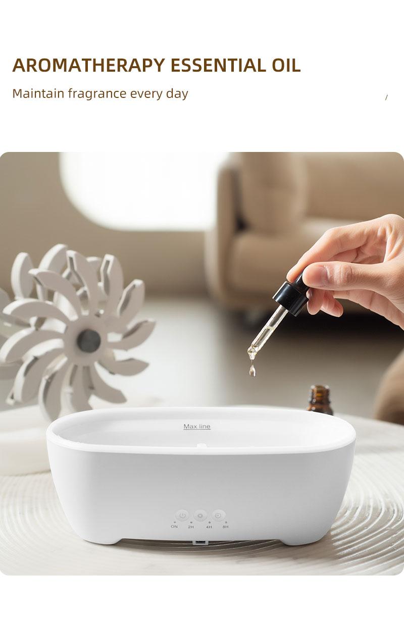 Aromatherapy Machine Desktop Essential Oil Diffuser with Remote Control, Water Drop Humidifier, Large Fog Feature, Three Speed Timing Aromatic