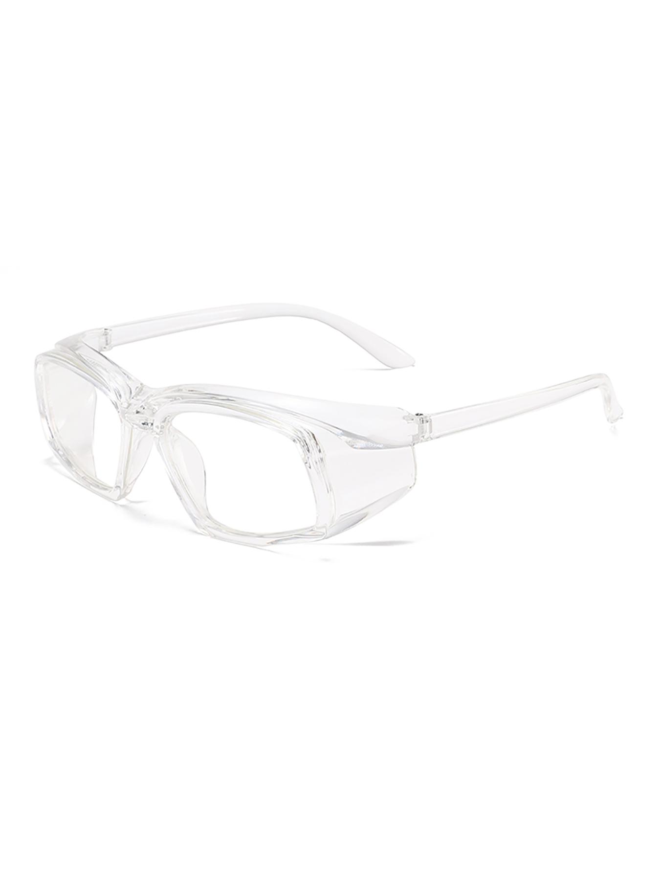 【1PC】Protective Square Frame Anti-Fog HD Eyewear, Alternative to Regular Glasses for Lab, Clinical & Outdoor Eye Protection