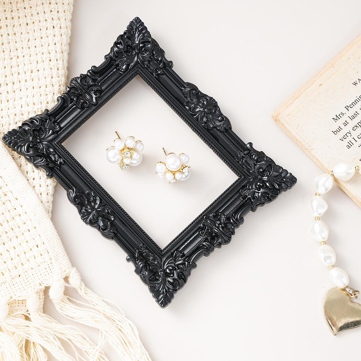 French Mini 3D Floral Frame Decor, Resin DIY Ornament, Perfect for Jewelry Photography, Wedding Seating Cards, Party Decorations