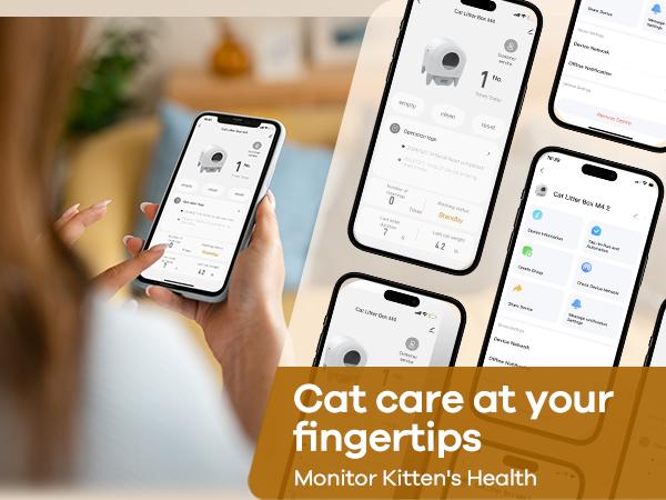 Self-Cleaning Cat Litter Box, 95L, App-Controlled, Safety Sensors, Washable Liner, 2 Rolls Garbage Bags