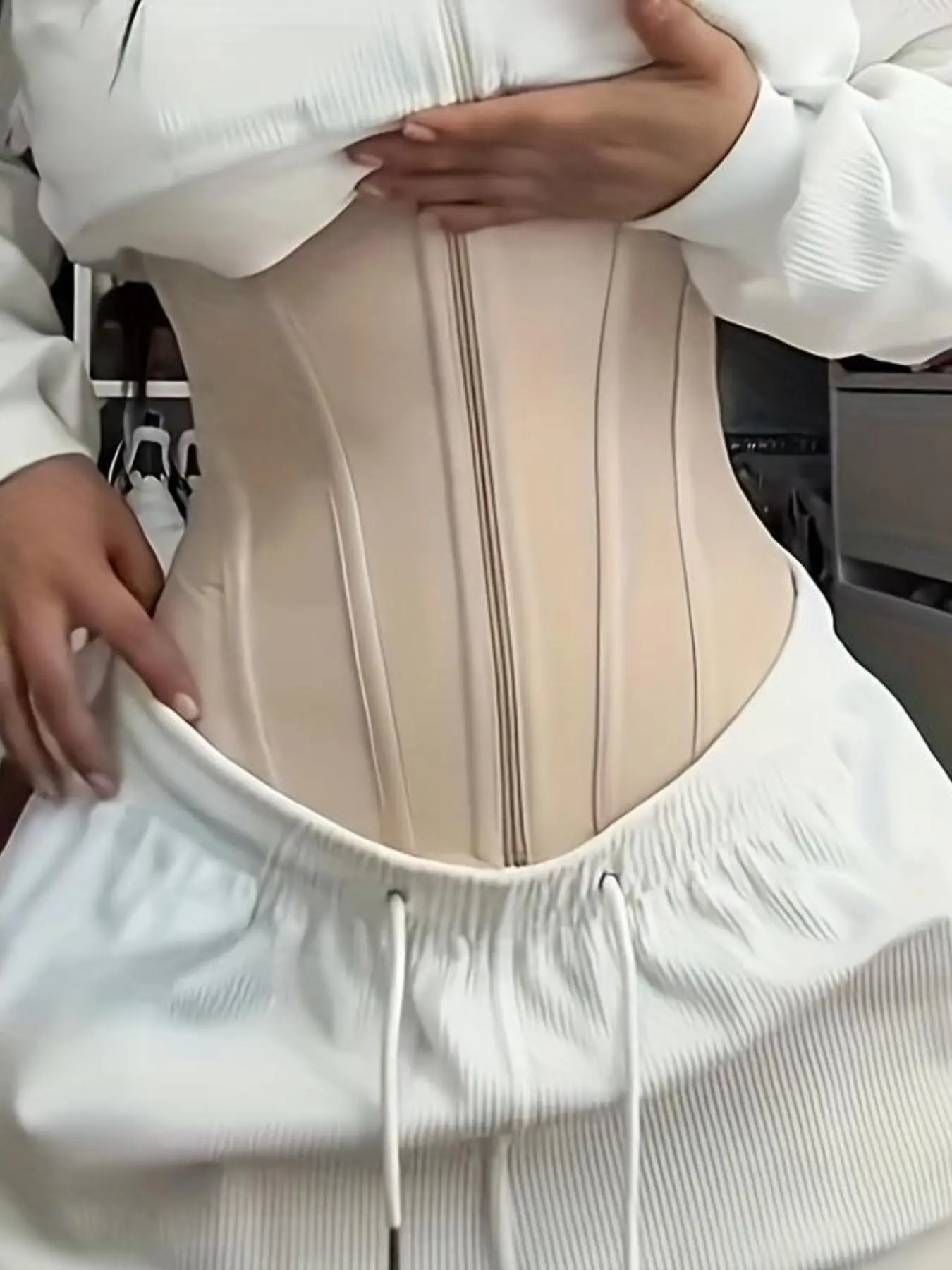 Women's High Compression Waist Trainer, Breathable Mesh Body Shaper with Zipper and Hook Closure, Abdomen Shapewear, Ideal for Yoga and Fitness, Shapewear for All Seasons Use, Abdomen Control Garment