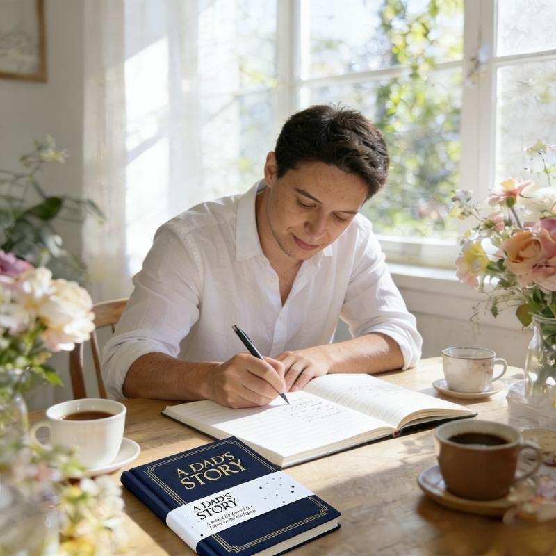 Father's Life Story Diary Hardcover Edition, Meaningful Memorial Gift, 250+ Guiding Questions, Perfect for Father's Day Birthday Christmas