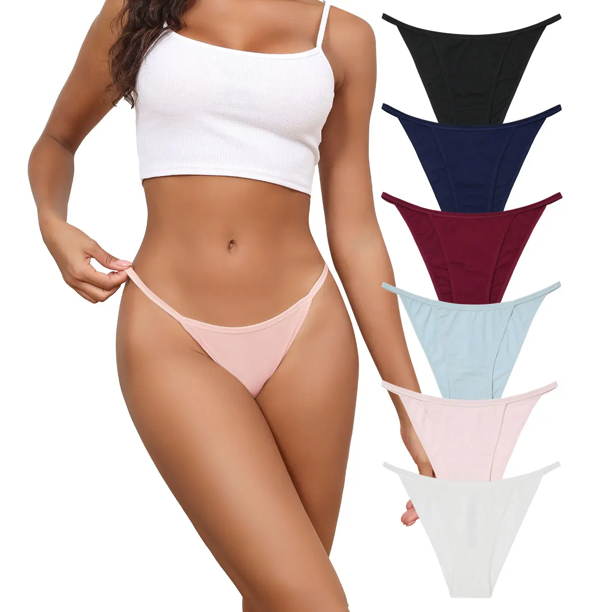 LEVAO Cotton String Bikini Underwear for Women, Soft, Stretchy, Breathable Panties, Plus Size Ladies Briefs LEVAO Cotton String Bikini Underwear for Women, Soft, Stretchy, Breathable Panties, Plus Size Ladies Briefs