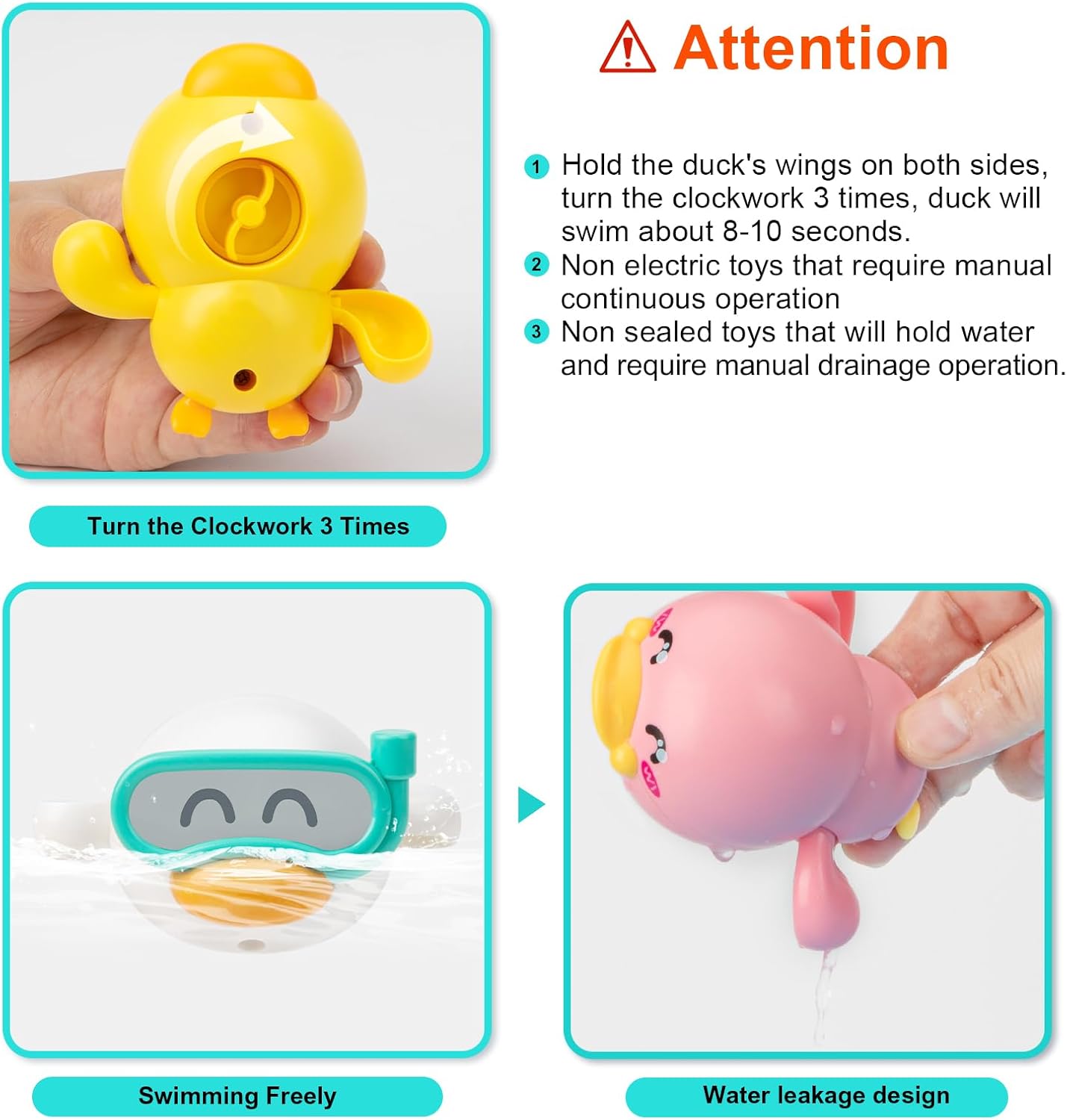 2 Pack Swimming Baby Bath Toys, Water Pool Floating Wind Up Toys Assorted Animal Model Set 2 Pack Swimming Baby Bath Toys, Water Pool Floating Wind Up Toys Assorted Animal Model Set