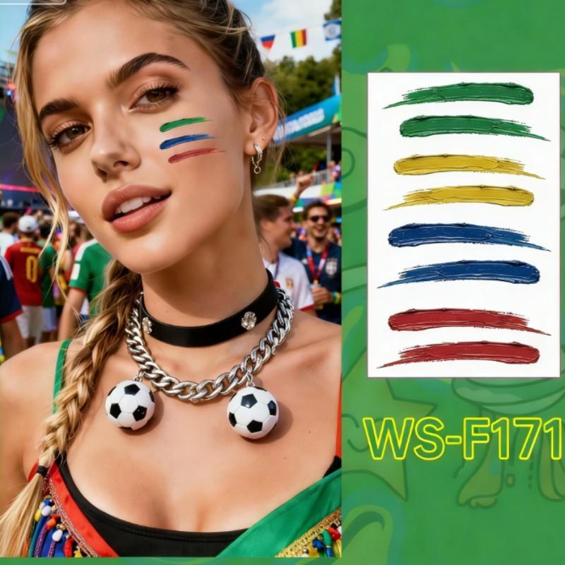 Football Tattoo Stickers, Fan Face Tattoos, Temporary Body Art for Sports Events, Party and Match Day Accessories