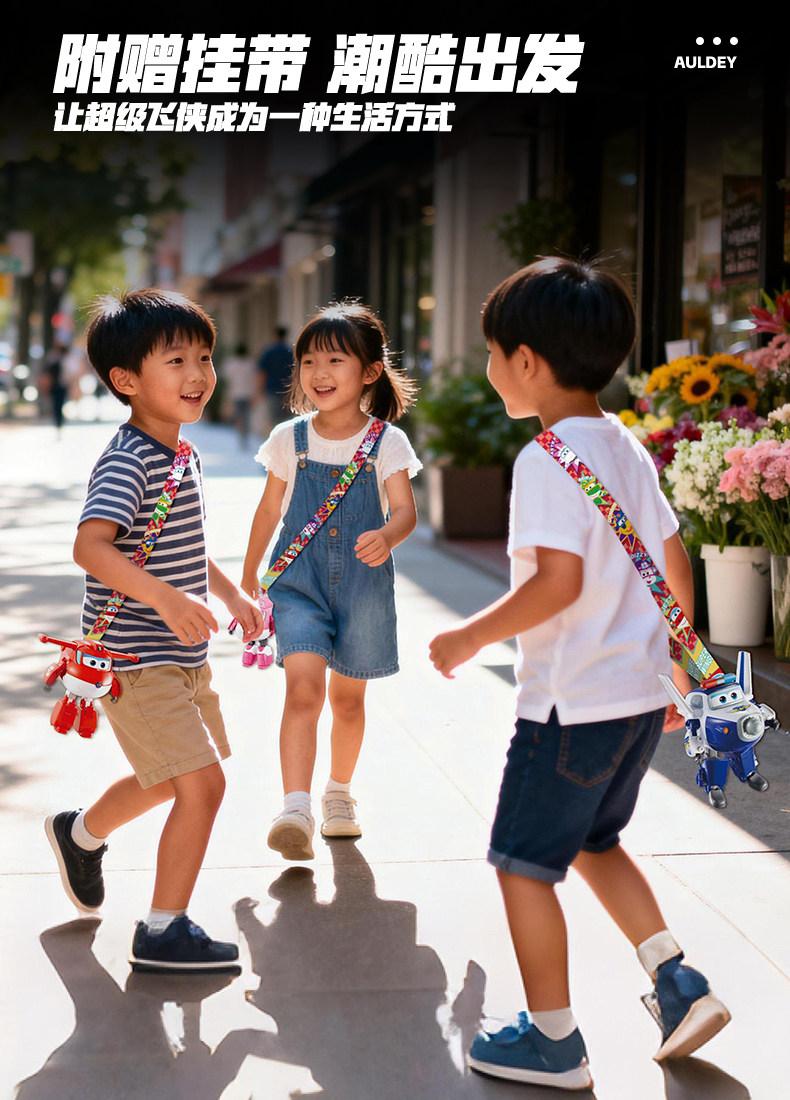 AULDEY  Super Wings Transforming Robot Children'S Backpack Toy Cartoon Characters In Anime And Manga Lodi Black Gold Kid Toy