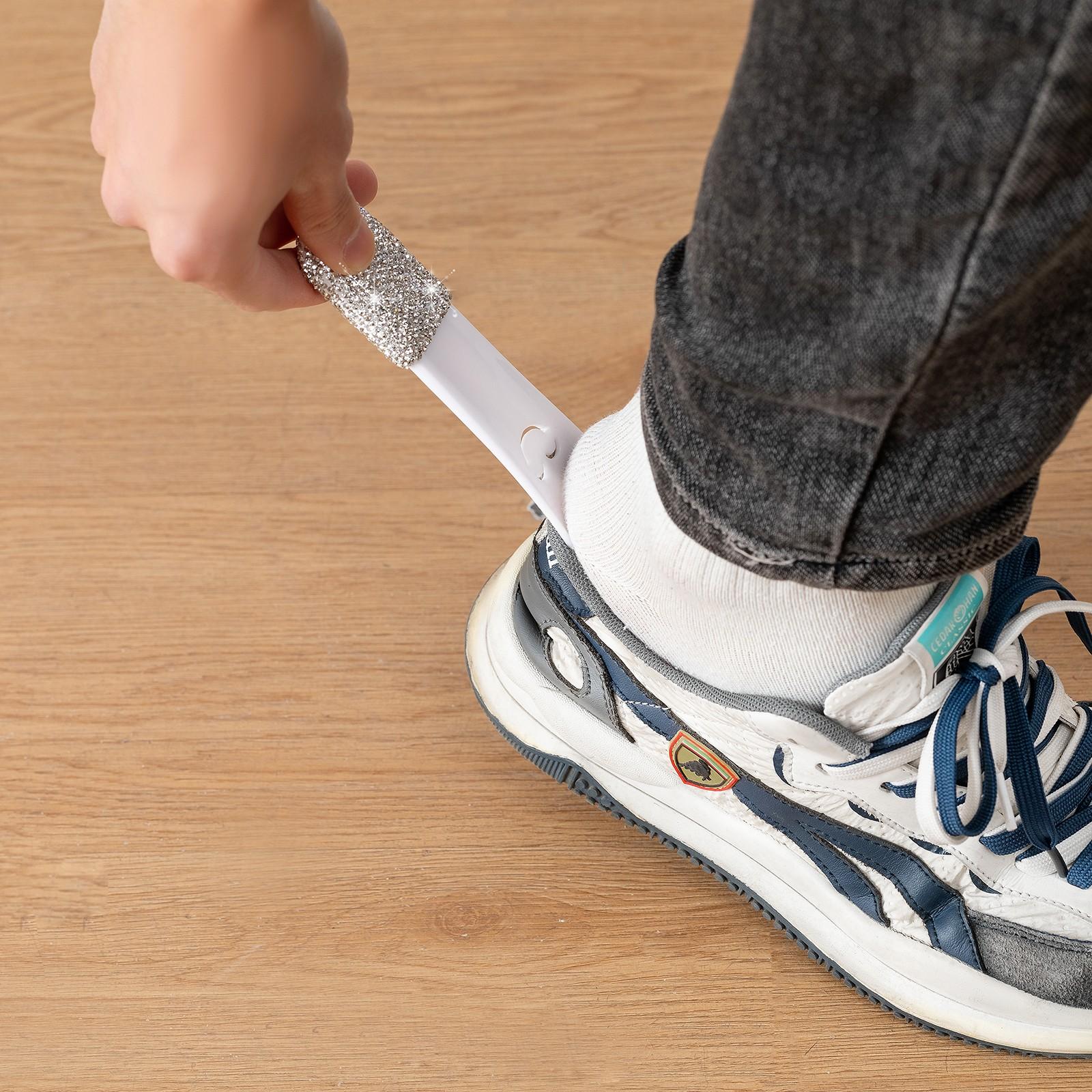 1pcs Diamond Shoehorn, Portable Plastic Shoe Lifter for Women, Convenient and Easy-To-Carry Footwear Aid, Perfect for Daily Use
