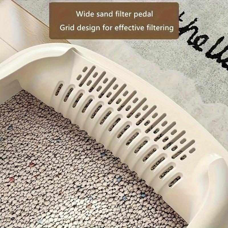 Half-Enclosed Cat Litter Box, Three-Sided Anti-Fall Design, Super Large/extra Small Size Available, Suitable for Kittens to Large Cats