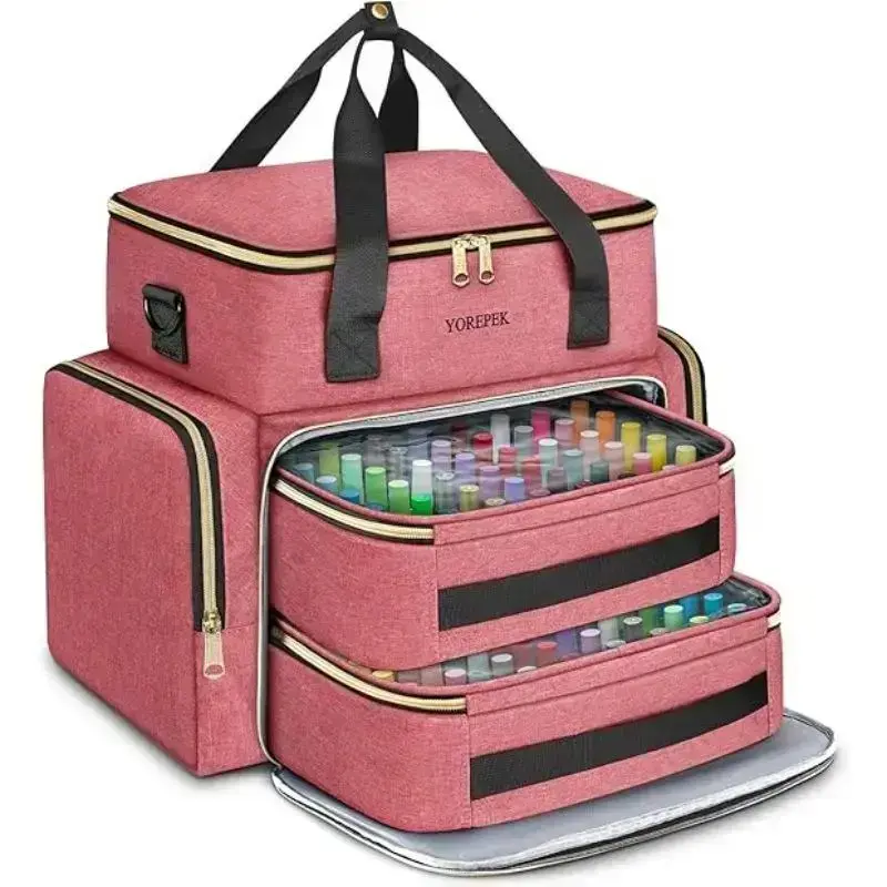 ExtraLargeNailPolishStorageBoxCanHold96to100BottlesofNailPolishTravelBagwith2Compartments