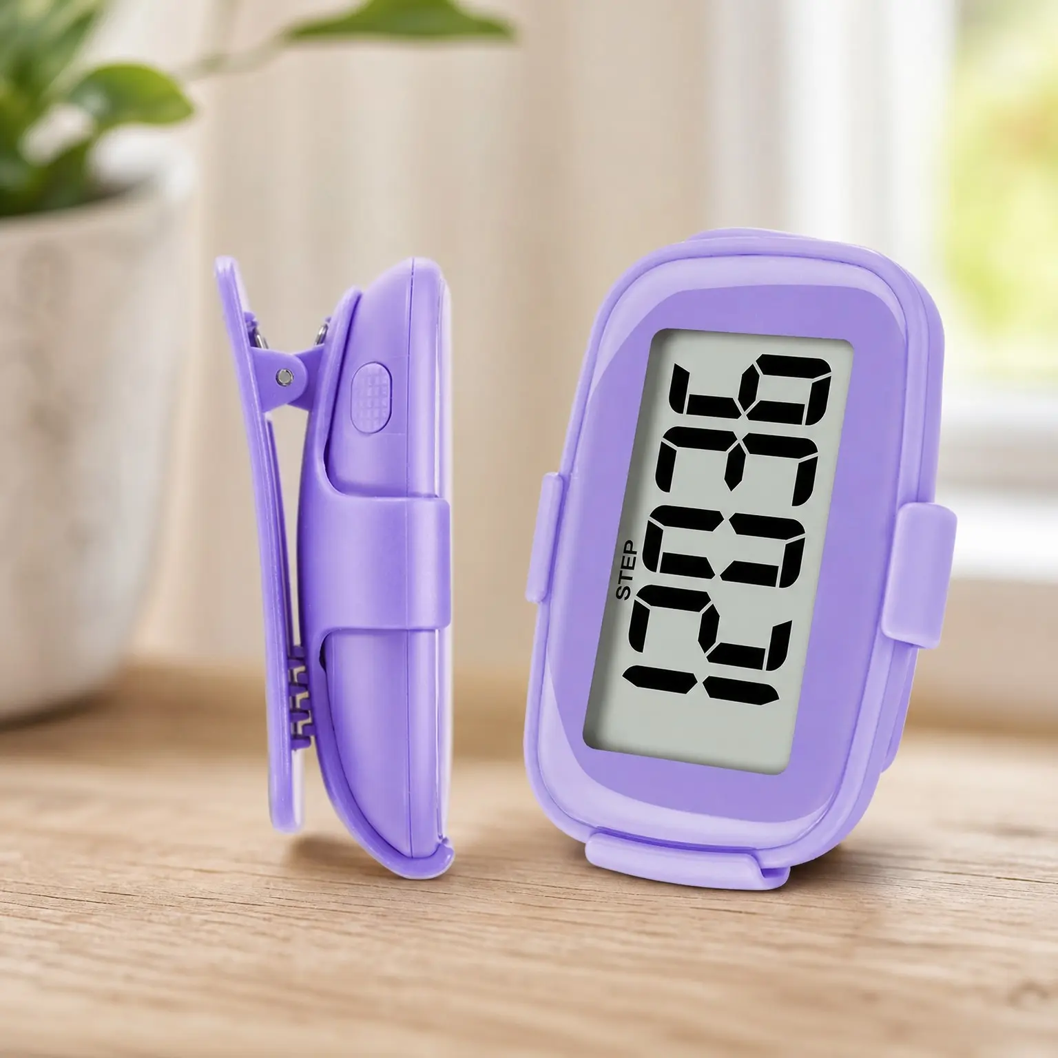 3D Clip-On Step Counter with LED Backlight, Pocket Pedometer for Walking and Outdoor Activities, Fitness Tracker Without Smartphone