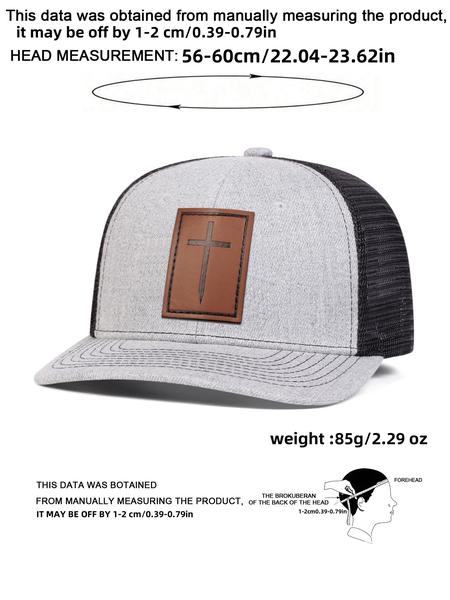 Unisex Adjustable Baseball Cap, Casual Fitted Woven Hat, Outdoor Sun Protection, Suitable for Travel Beach Vacation, Adjustable Trucker Hat