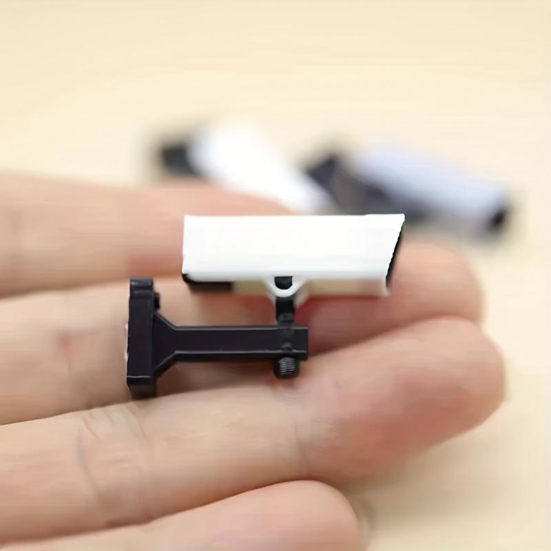 2 mini simulation non-electric surveillance cameras | Made of plastic, suitable for room box scenarios, handmade materials, miniature scene photography props, no electricity required