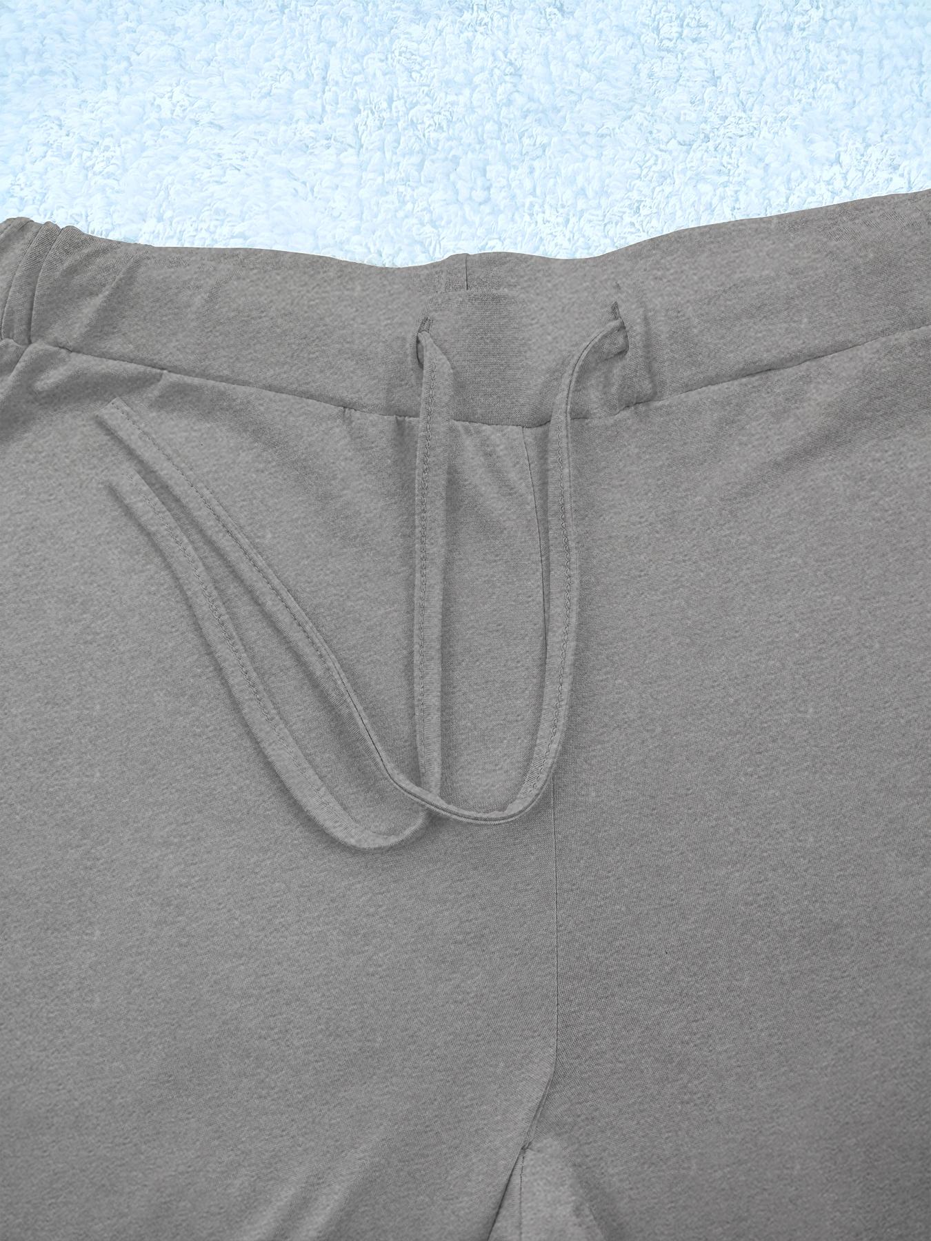 Women's Leopard Heart Print Short Sleeve High Waist Pants Set, Casual Loose Fit Summer, Comfortable Daily Wear, Outfit