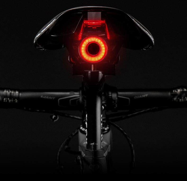 ROCKBROS Bike Tail Light Smart,Brake Sensing Bicycle Rear Lights for Night Ride,Ultra Bright LED Back Lights,Type C USB Rechargeable,IPX6 Waterproof,Cycling Safety Taillight Accessories