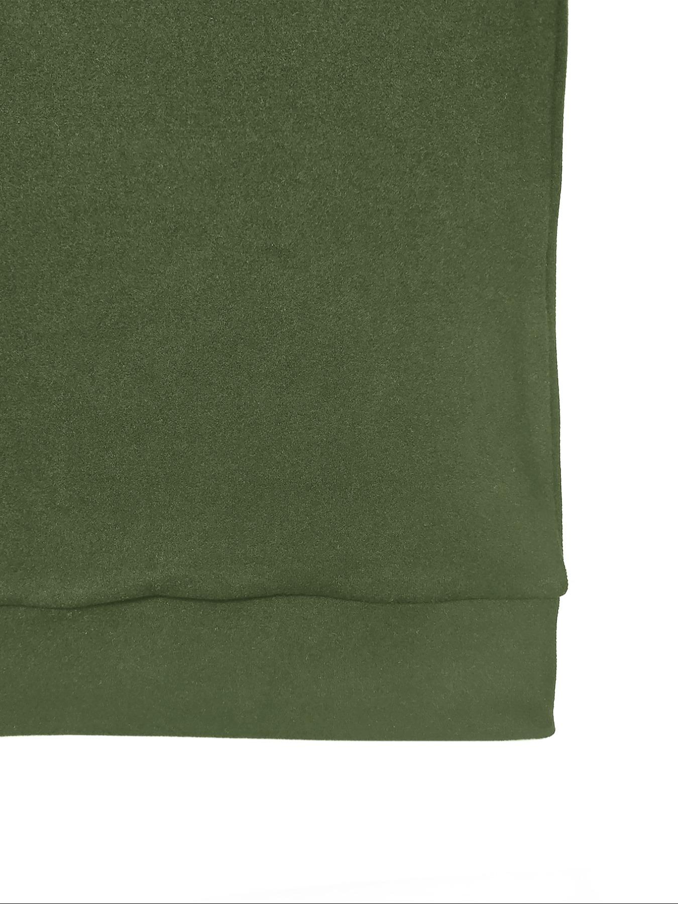 Women's Winter Casual Fitted Two-piece Set, Thick Warm Top & Pants for Home Wear, Simple Plain Design, Perfect for Cold Weather, Womenswear