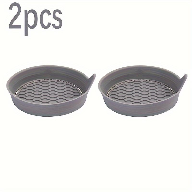 2 Counts Non-Slip Water Cup Pads, Car Coasters with Rhinestone Bling Decoration, Anti-Skid 8 cm Rubber Cup Mat, Car Interior Accessory