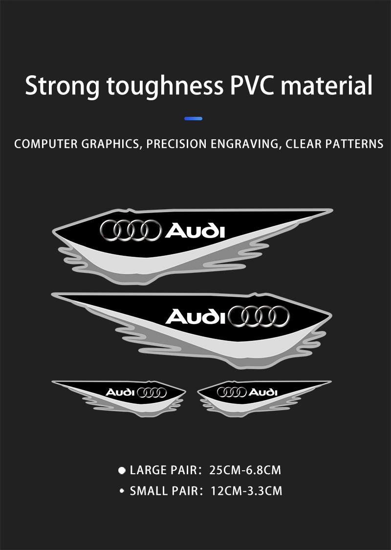 Car Body Decal Stickers Styling Emblem Accessories For Audi Q7 A8L A5 A6 A7 Q8 A4 SQ7 S4 S8 S6 S7 S5 S3 SQ5 e-tron Q5 Q3 Q6 SQ6 SQ8 Q4 SQ2 A3 TTS Q2 A8 S1 A1 Quattro