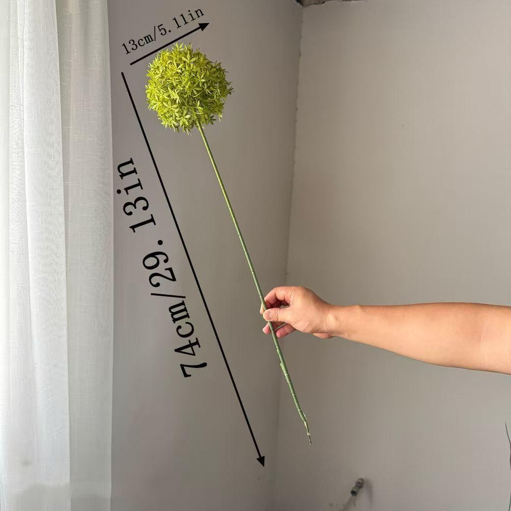 Hot Selling Single Onion Ball Artificial Flowers, High Quality Factory Direct Supply, Soft Decor for Living Room Wedding Decoration