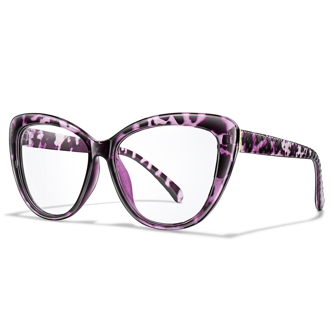 Fashion Cat Eye Reading Glasses with Case and Gift Packaging, Unisex PC Frame, Fda Registered, Single Pack, Reading Eyeglasses, Stylish Old Age Eyewear