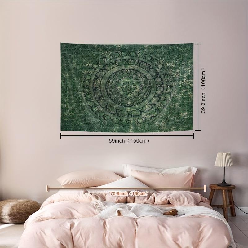 1Pc Bohemian Mandala Printed Tapestry, Boho Floral Design, Polyester Tapestry, Tapestry Wall Mural, Wall Hanging Living Room Bedroom Office, Home Decoration Room Decoration Party Decoration, with Free Installation Package