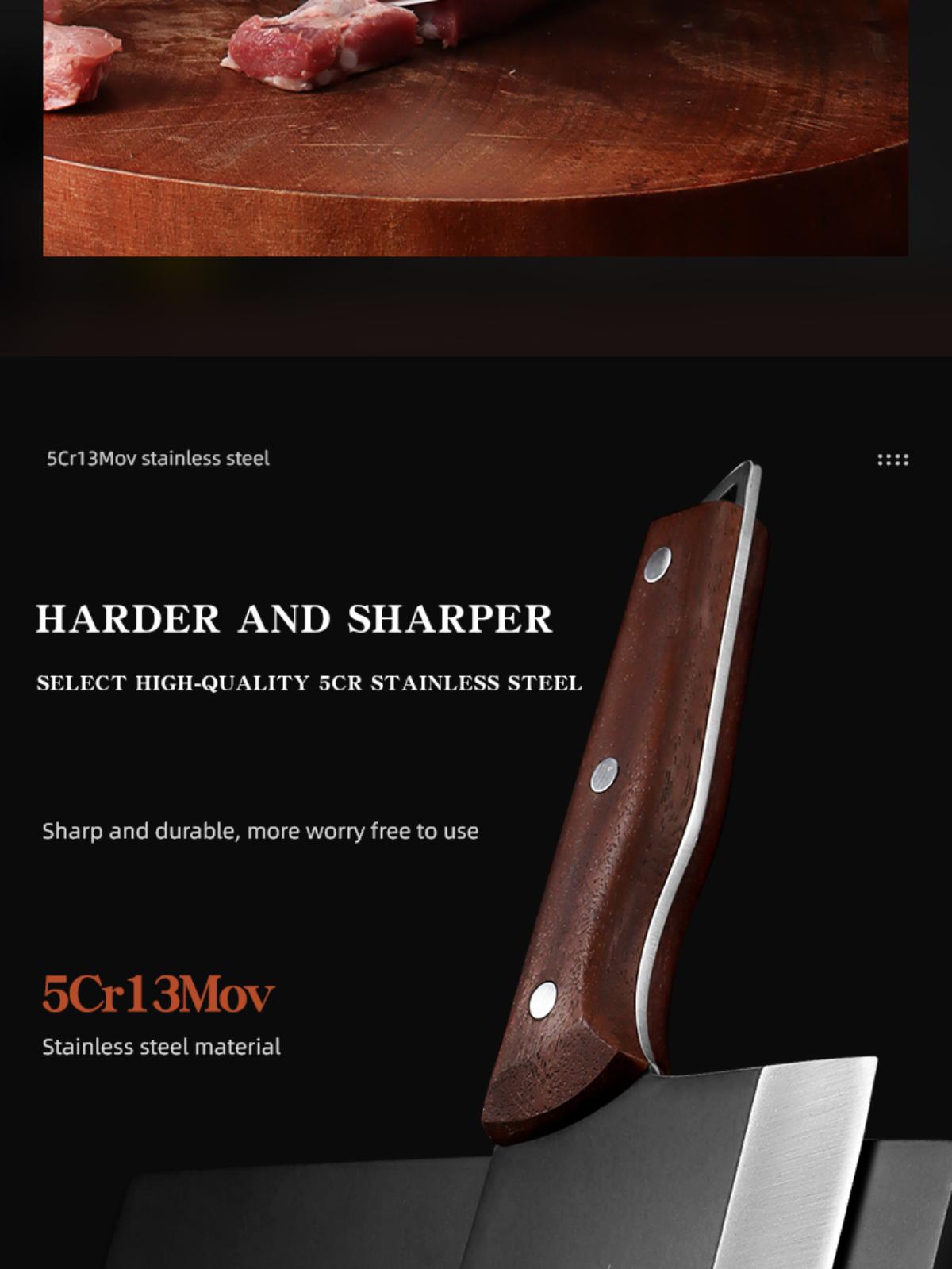 CRANEKIT Vegetable Knife - Ultra-Fast Sharp Chopping Knife for Vegetables, Bone, and All-Purpose Use in Kitchen