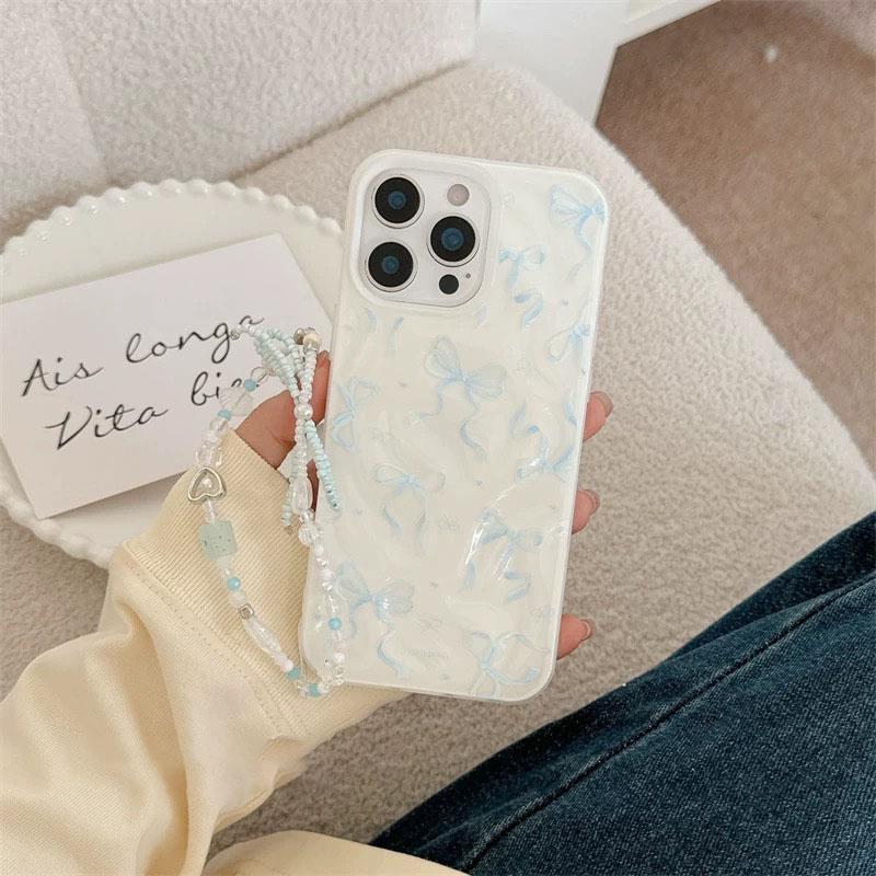 IPhone 13/14/16 Pro Max PC Case Protective Cover | Double layer Bow | Bow Chain | Best Friend Gift | Suitable for iPhone 11 12 13 14 15 16 Pro Max