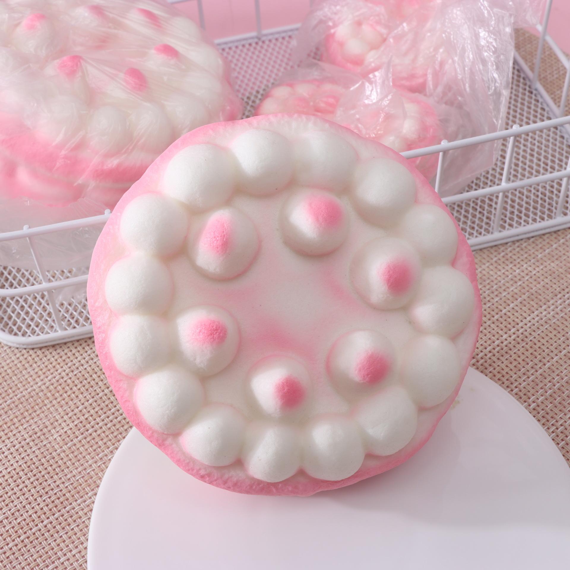 1/2 Counts Stress Relief Toy Raspberry Tower Cake Scented Slow Rebound, Party Gift Decoration, Realistic Fake Cake Stress Ball Squishies