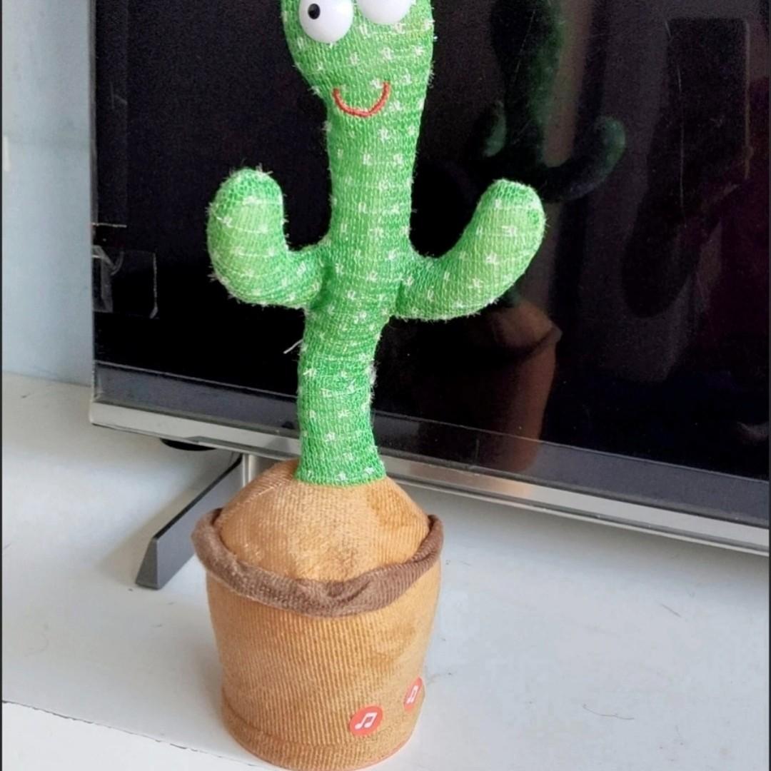 Talkative Dancing Cactus Toy, Singing Swinging Plush Birthday Gift for Girls, Best Selling Cactus Twister Doll, Cute Stuffed Animal