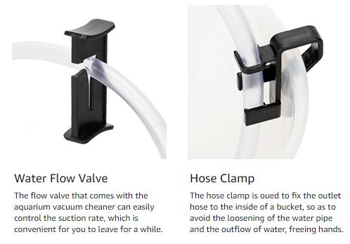 hygger Gravel Vacuum for Aquarium, Aquarium Siphon Vacuum Cleaner for Fish Tank Gravel and Sand Cleaning, Remove Dirt, Water Change, Aquarium Gravel Cleaner with Adjustable Water Flow