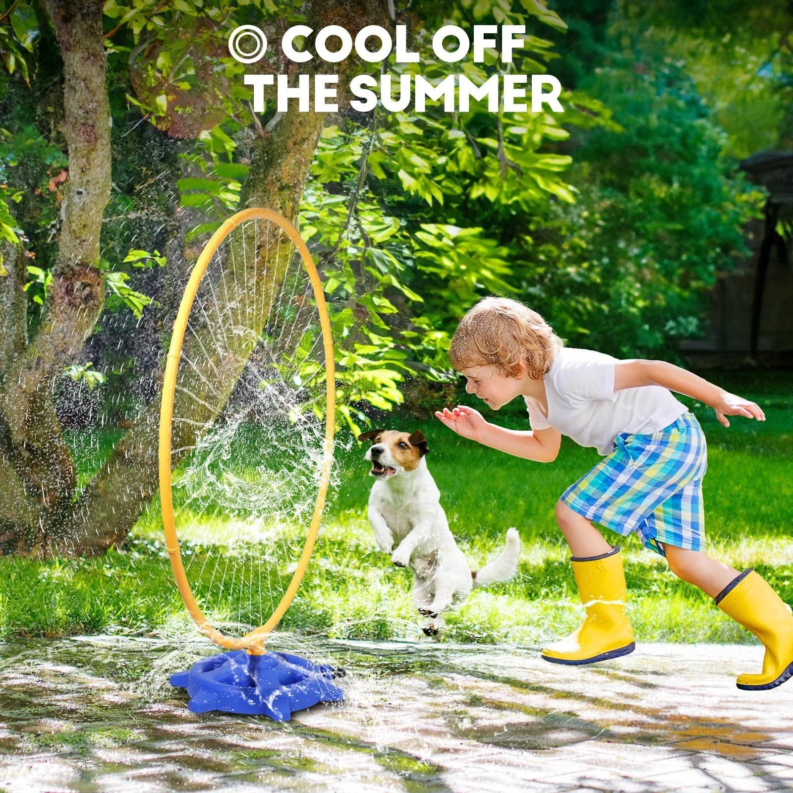 Water Sprinkler for Kids, 360 Degree Rotating Outdoor Water Toy, Garden Beach Sprinkler, Kids Bath Play Toy, Birthday Gifts, Fun and Interactive