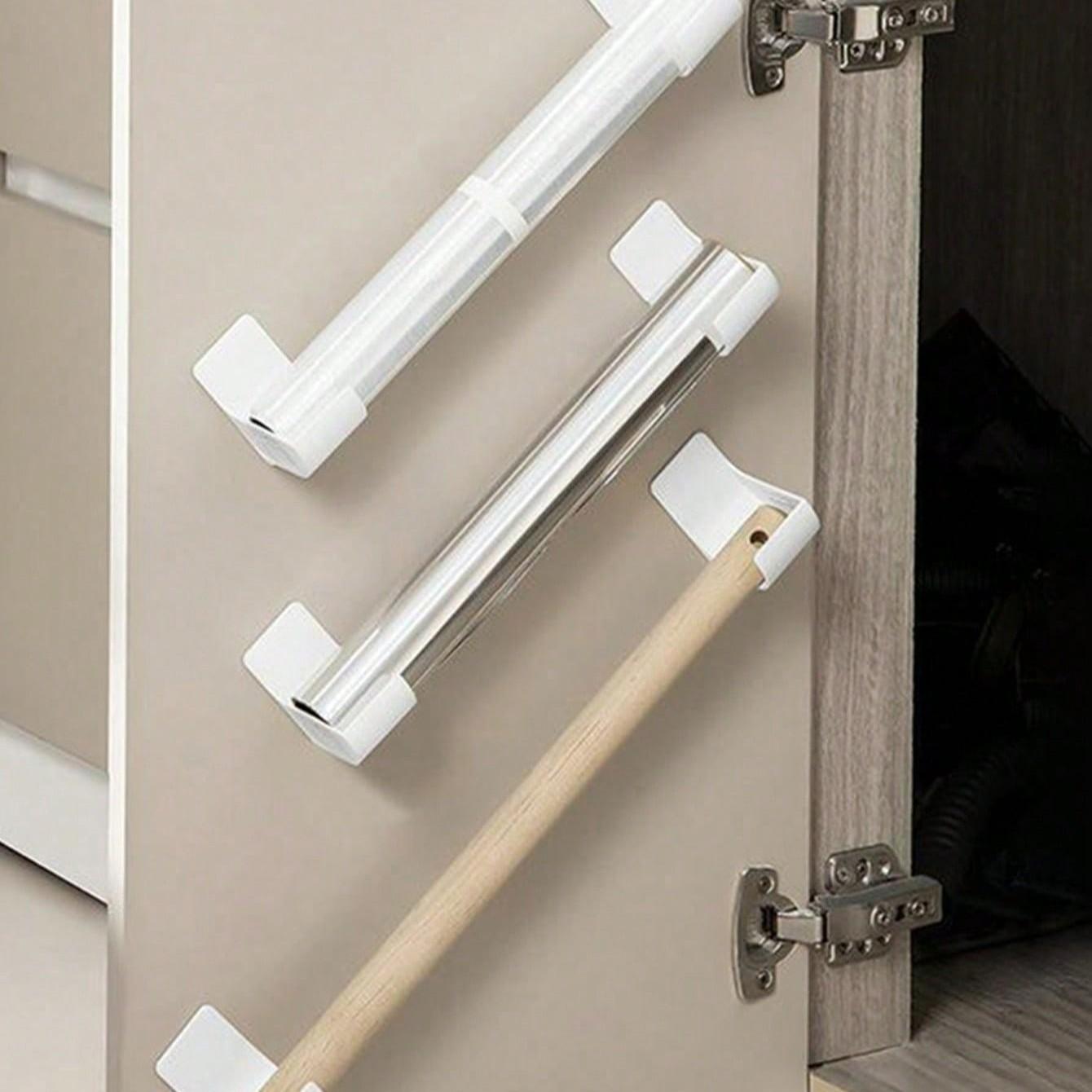 2pcs Hanging Trash Bag Holder Rack, Wall Mounted Kitchen Storage Organizer, Adjustable Angle, Ideal for Home, Kitchen, Restaurant, Hotel