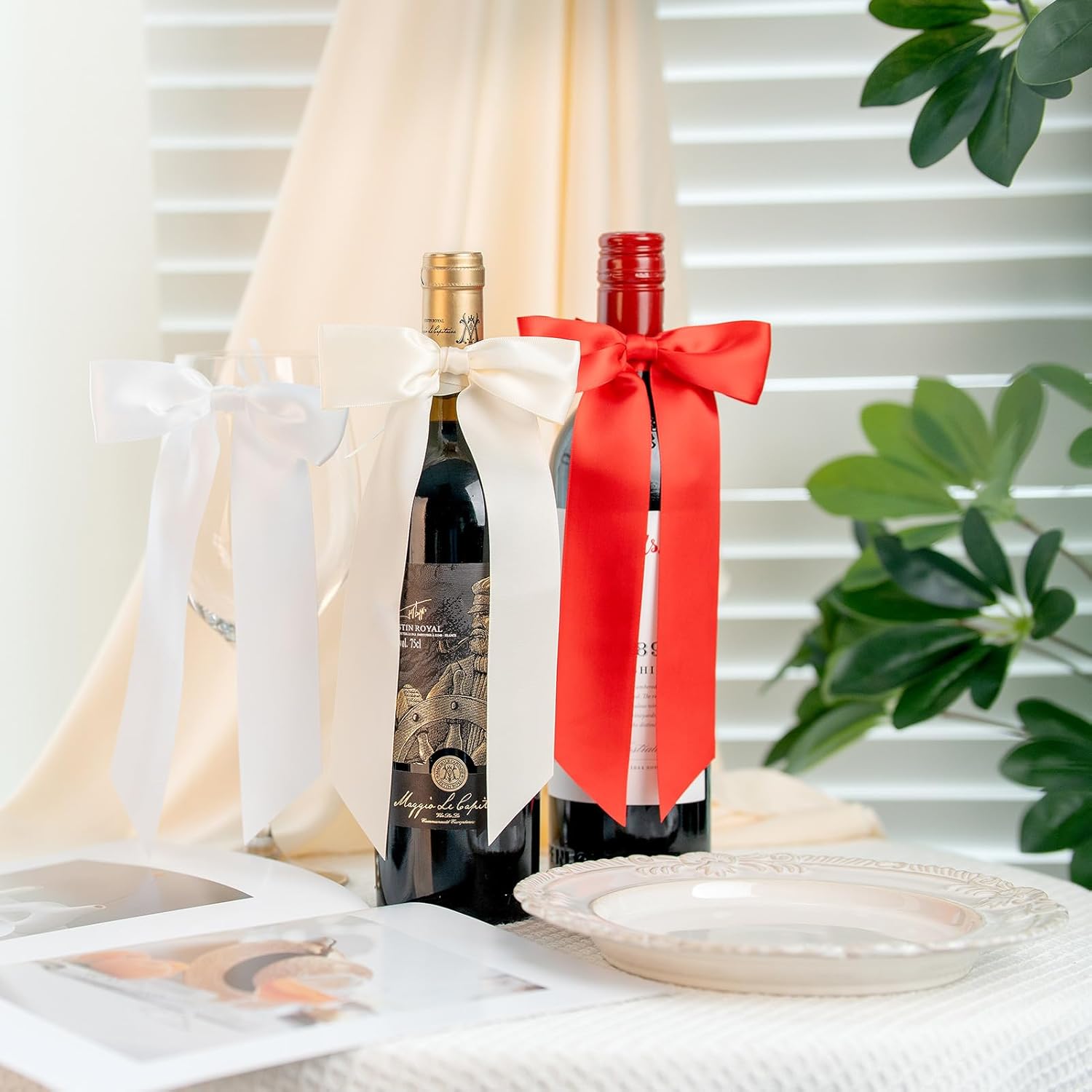 10-Pack Pre-Formed Ribbon Bowls, Multi-Color Options, Perfect for Wedding, Mother's Day, Valentine's Day Decorations, Gift Wrapping, DIY Crafts