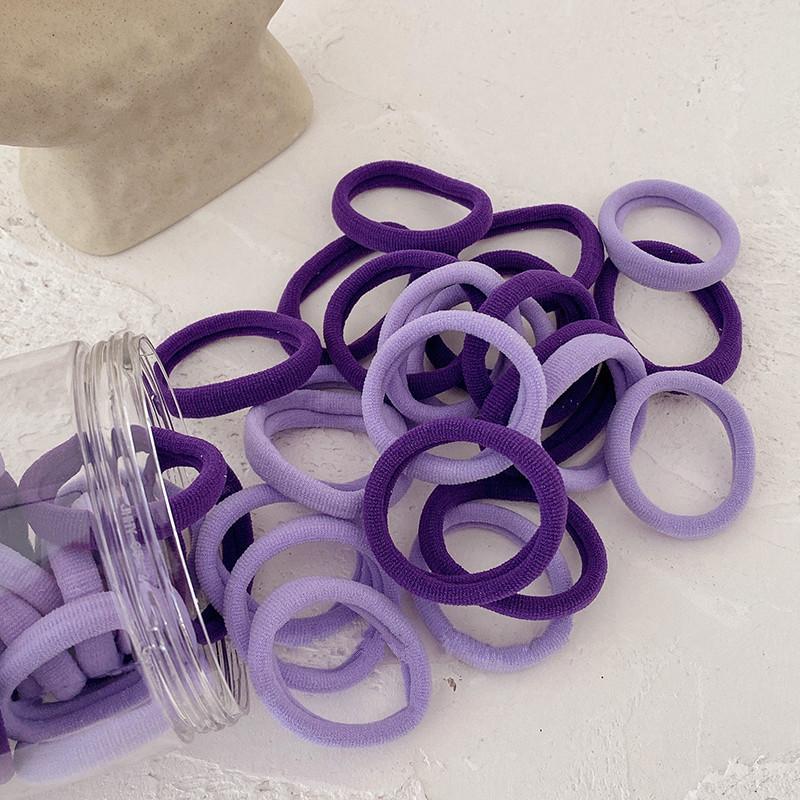 Single random color scrunchie headband cute high stretch durable rubber band tie hair high ponytail non-damage hair traceless hair accessories