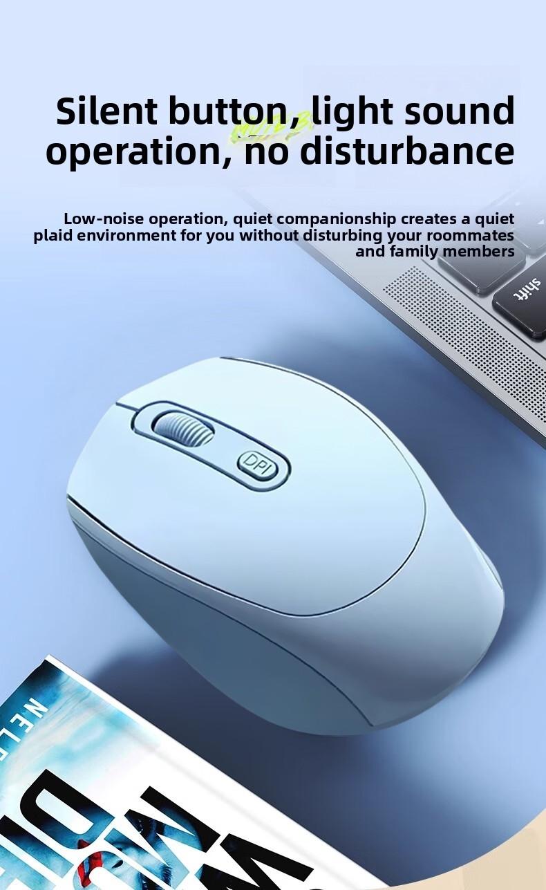 Dual Mode Wireless Bluetooth-compatible Mouse, Pc Mouse Wireless, Computer Peripherals, Bluetooth-compatible 5.0 Direct Connection, Low Latency, Long Battery Life, Ergonomic Design, Portable and Easy to Use