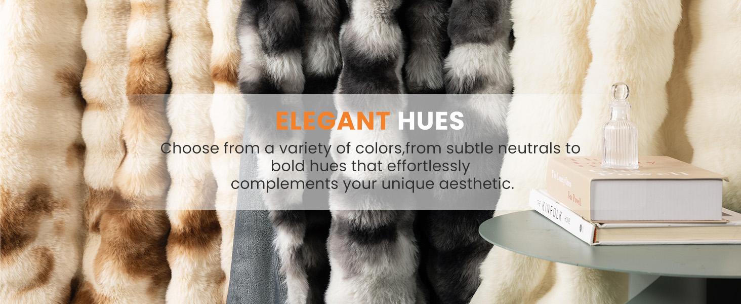 Sonoro Kate Faux Rabbit Fur Throw Blanket – 1 Count Super Soft Fluffy Warm Blanket for Couch & Bed, Thick Cozy King/Queen Size Bedding Throw for Home Decor