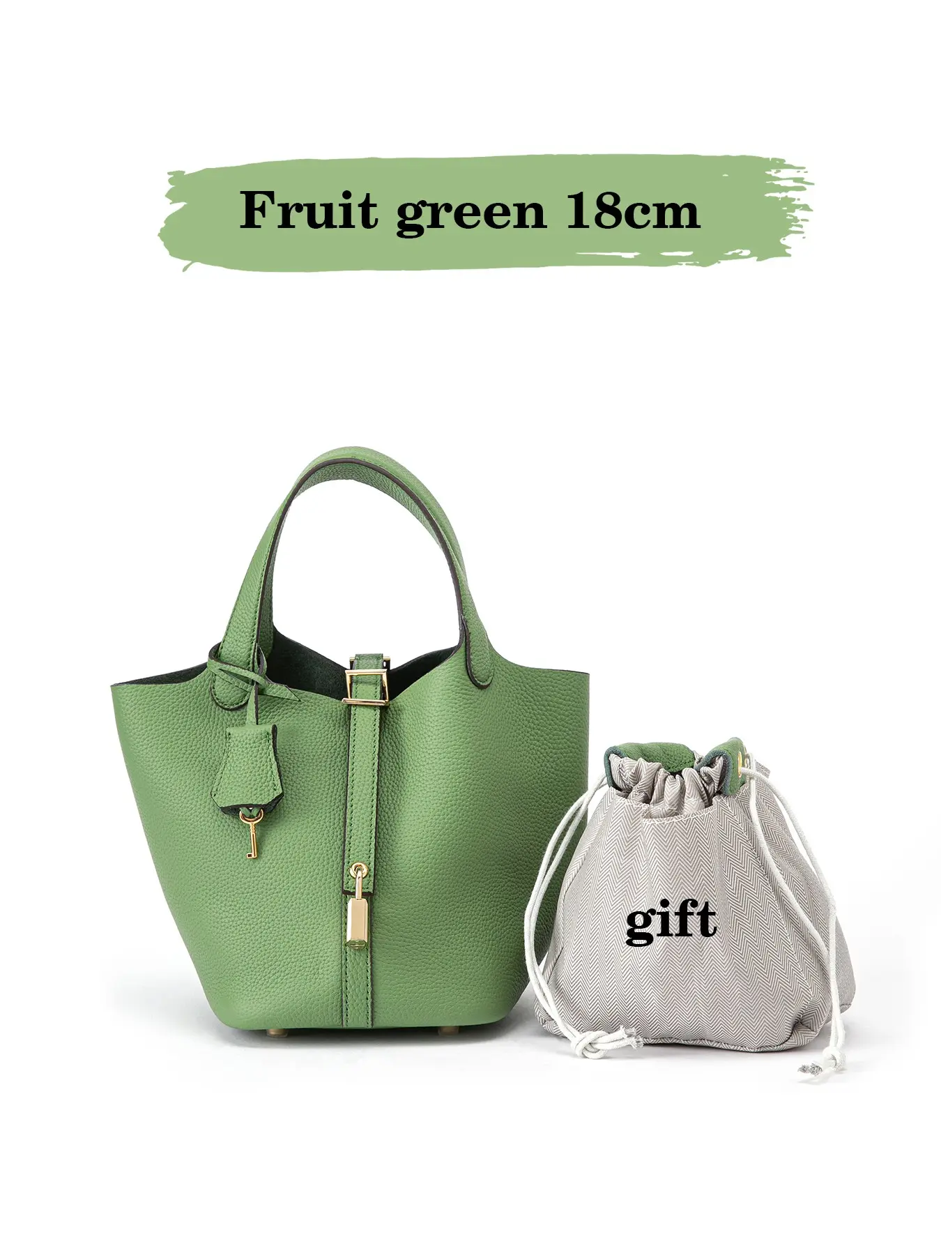 New Cowhide Leather Bucket Bag for Women, Casual Asymmetrical Design, Plain Pattern, Handbag 18cm, All Seasons Fashion Accessory