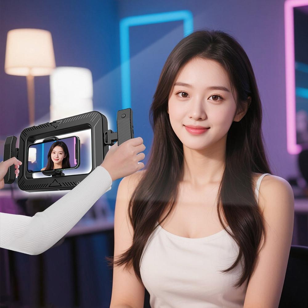 Handheld Multifunctional Circular Fill Light with Handle, Built in Wireless Remote Control, 3600mah Rechargeable Battery, Three Color Temperatures, Portable Selfie Lamp, Phone Accessories, Gift