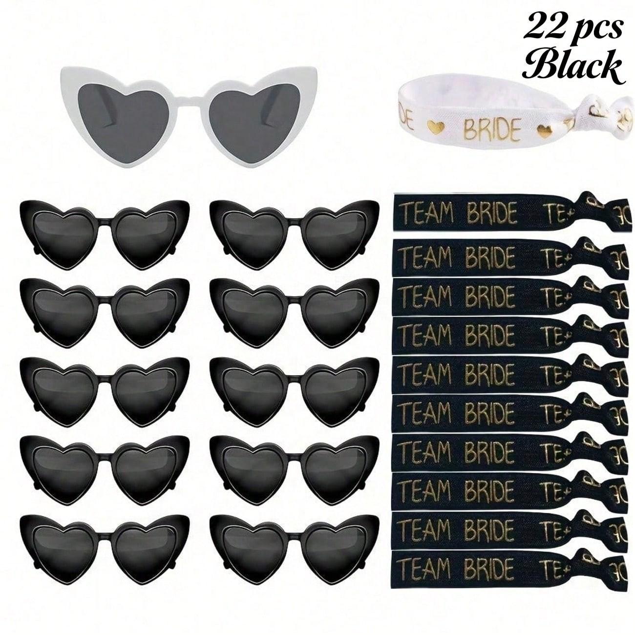 22 Pieces Bachelorette Proposal Gift Set, Single Party Glasses, Bride Squad Headbands, Wedding Accessories, Fun Party Supplies