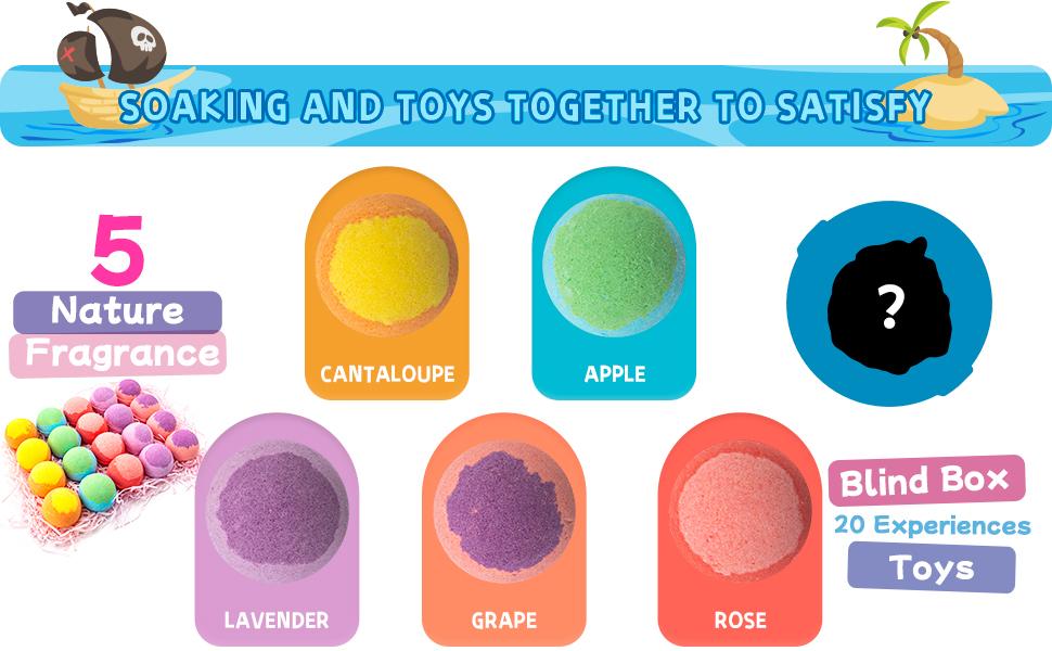 Bath Bomb Gift Set with Surprise Toys Inside 20 Pack Organic Fizzy Balls for Kids Normal Skin Care Moisture Scented Flower Cleanser Cosmetic Body Care Bath Bomb Gift Set with Surprise Toys Inside 20 Pack Organic Fizzy Balls for Kids Normal Skin Care Moisture Scented Flower Cleanser Cosmetic Body Care