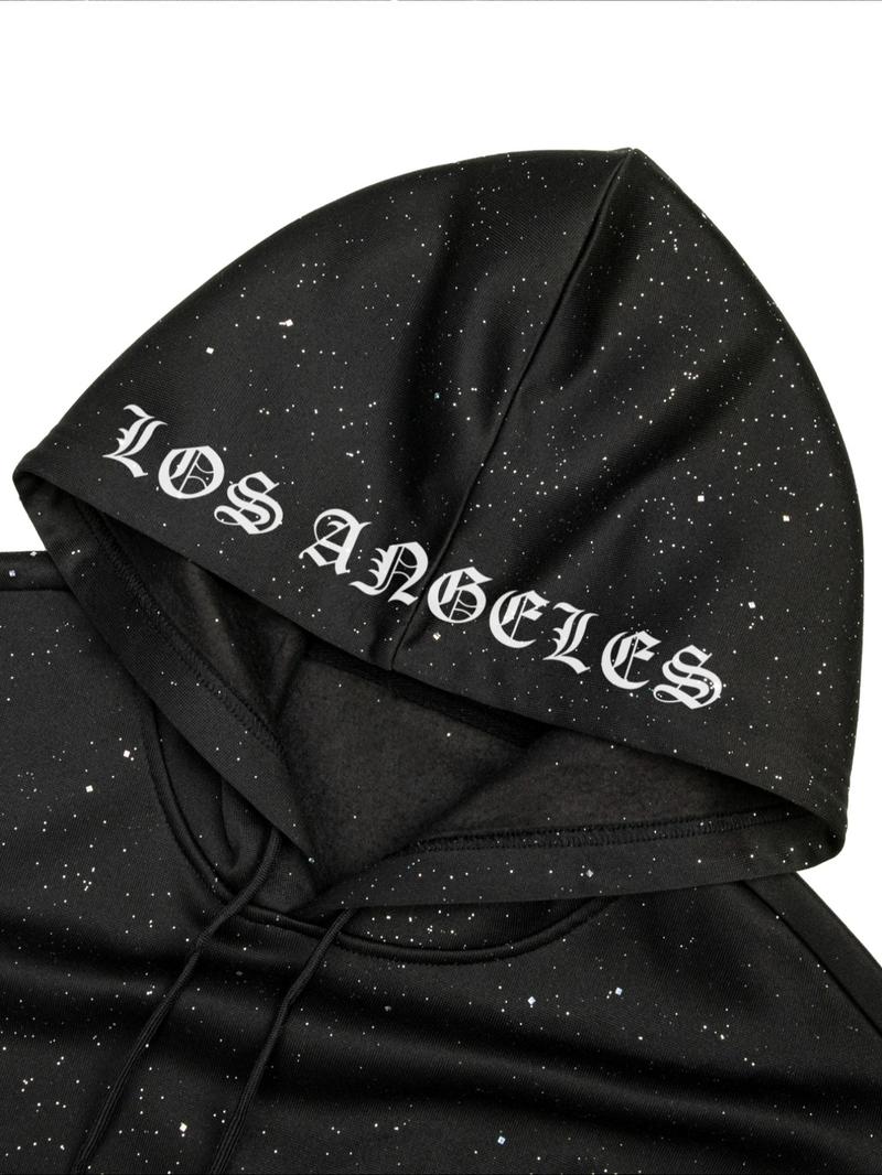 Men's Hooded Sweatshirt, Dark Gothic Cross Element Hooded Sweatshirt, Starry Sky Dyeing Process Pullover, Kangaroo Pocket, Casual Regular Loose Drawstring Hooded Sweatshirt, Suitable For Daily Vacation Outdoor Wear, Fall Outfits & Winter Outfits Men's Hooded Sweatshirt, Dark Gothic Cross Element Hooded Sweatshirt, Starry Sky Dyeing Process Pullover, Kangaroo Pocket, Casual Regular Loose Drawstring Hooded Sweatshirt, Suitable For Daily Vacation Outdoor Wear, Fall Outfits & Winter Outfits