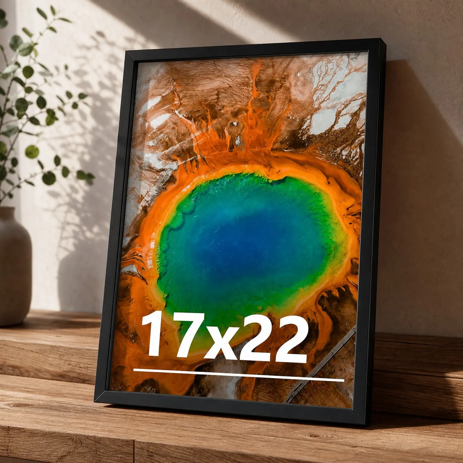 17x22 Black Picture Frame with Shatter Resistant Plexiglass, Sturdy Wall Display Poster Frame, 1 PackGift