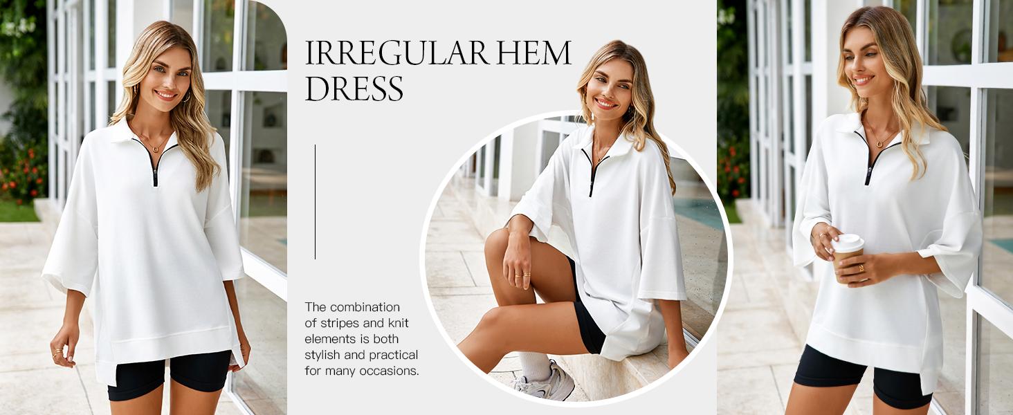 FISOEW Womens Oversized Sweatshirt Casual Zip Up V Neck 3/4 Sleeve High Low Pullover Tunic Tops Fit Hoodie y2k outfits school outfits Womenswear Black Style Zipper Basic FISOEW Womens Oversized Sweatshirt Casual Zip Up V Neck 3/4 Sleeve High Low Pullover Tunic Tops Fit Hoodie y2k outfits school outfits Womenswear Black Style Zipper Basic