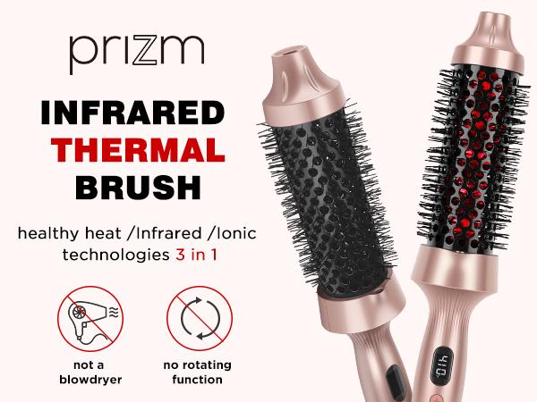 【UPGRADE】1.5 Inch Thermal Curling Brush – Smooth Blowout & Long-Lasting Waves with Negative Ionic Technology, Dual Voltage，Heated Round Brush for Smooth Style & Natural Waves，Easy to Use Valentine's Day Gift Idear for Women Hair Styling Kit