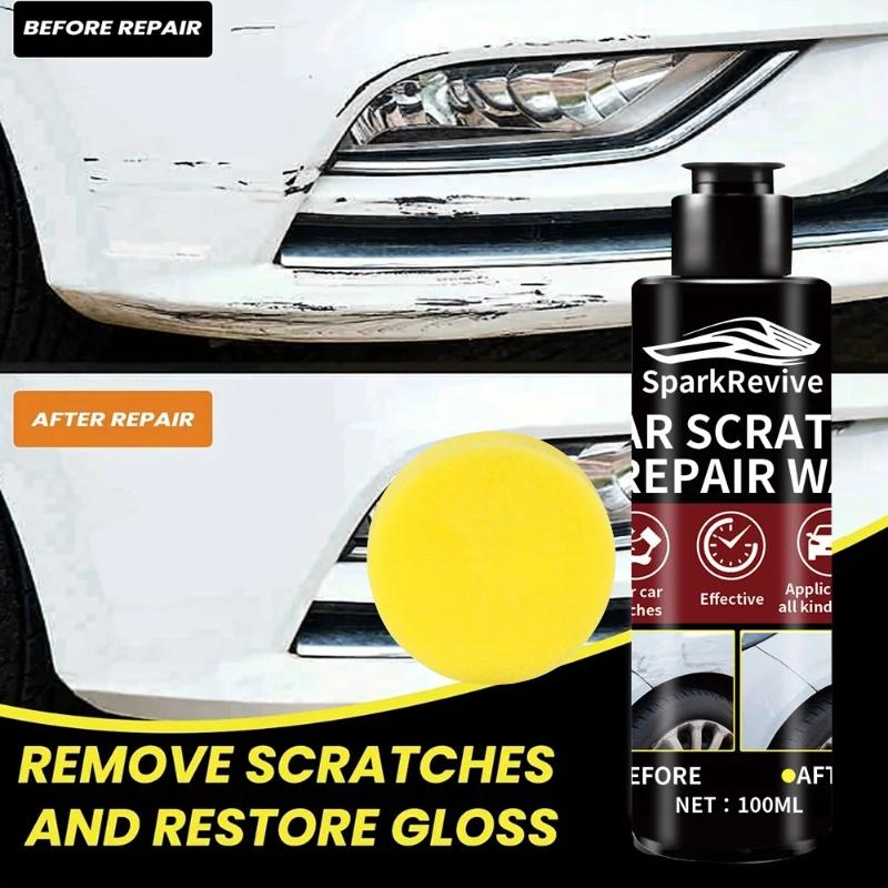 100ml Car Scratch Remover Wax Auto Paint Scratch Repair Polishing Paste Deep Scratches Removal Agent for Vehicle Paint Surface Restoration