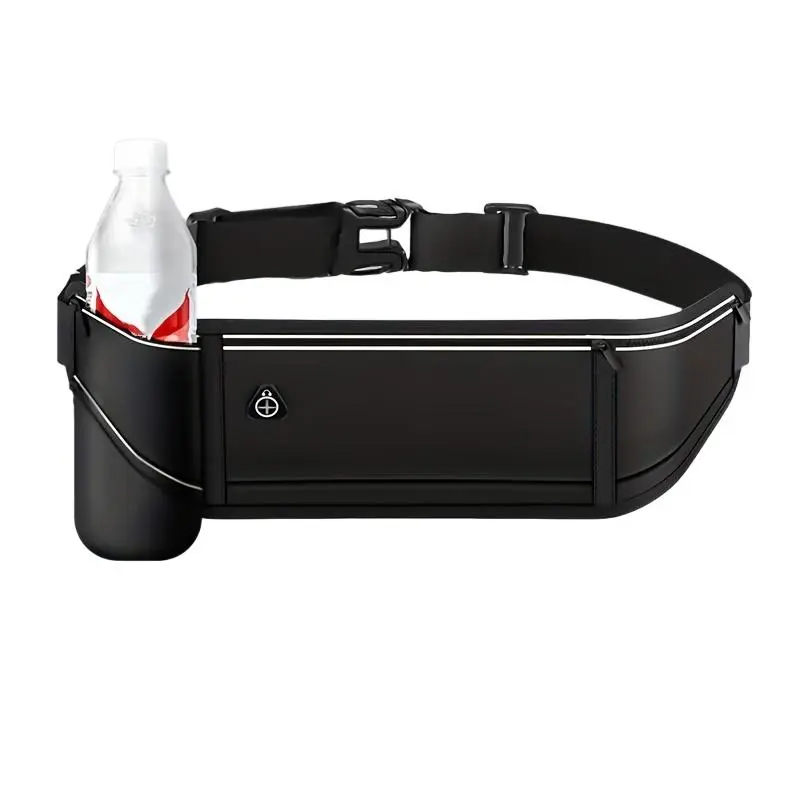 Sports Waist Pack with Water Bottle Holder, Phone Pouch and Coin Purse for Running, Hiking