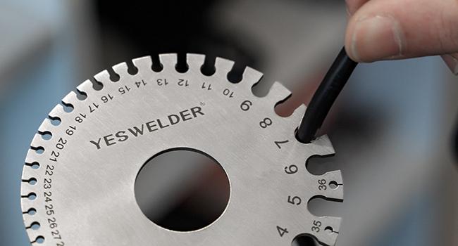 YESWELDER Metal Sheet & Wire Thickness Gauge for Welding & Fabrication | Dual-Sided Stainless Steel Thickness Measurement Tool YESWELDER Metal Sheet & Wire Thickness Gauge for Welding & Fabrication | Dual-Sided Stainless Steel Thickness Measurement Tool