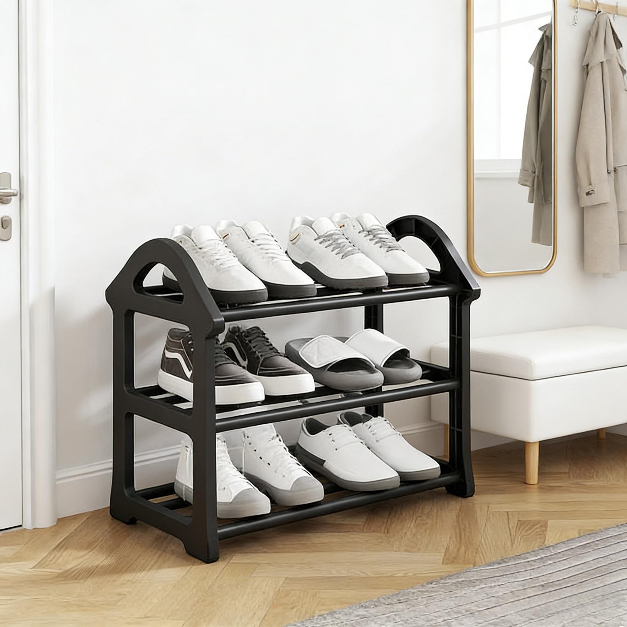 Multi-Layer Metal Shoe Rack, Durable and Space-Saving, Ideal for Entryway, Closet, Bedroom, Garage, Ground Installation Storage Organizer